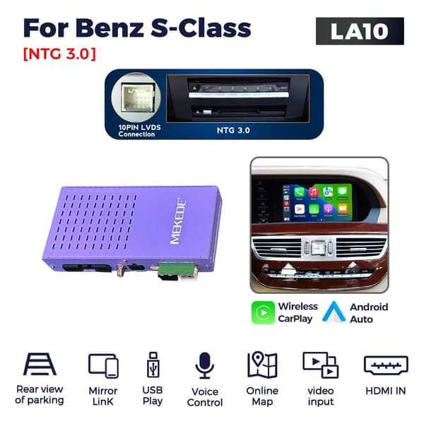 CarPlay Decoder Box, Understøtter Streaming Apps, Bluetooth Forbindelse,LA10  NTG3.0