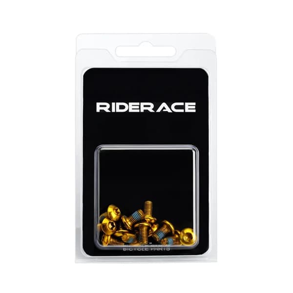 Cykeldiskbremse rotorbolte, holdbart rustfrit stål, Torx T25 design,Guld