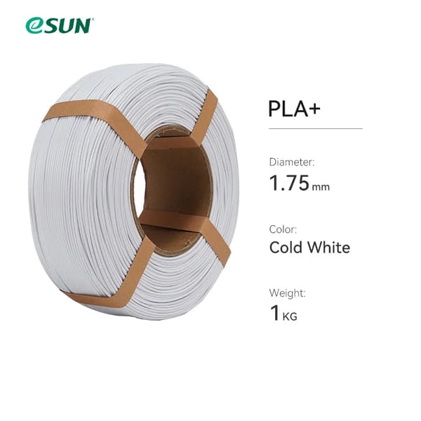3D Filament, PLA Material, 1,75 mm Diameter,Kold Hvid
