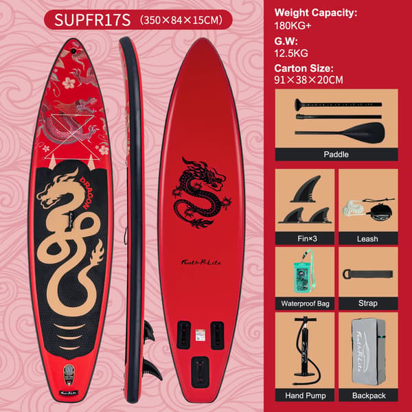 Oppustelig Paddle Board, Holdbart Materiale, Ideel til Vandaktiviteter,SUPFR17S