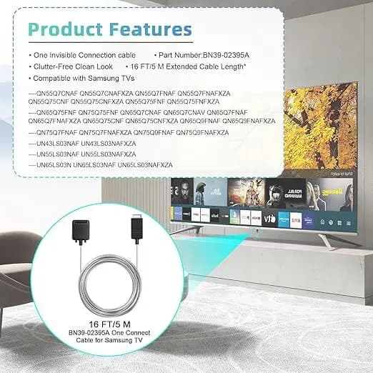 One Connect Kabel, 5 meter, Optisk Fiber Design,5m