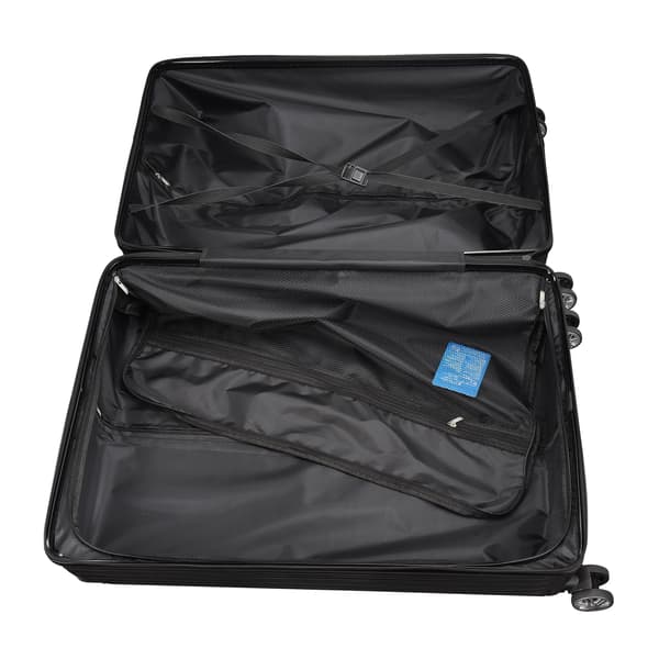 Resväska Set, Hållbart ABS Material, 360° Rotera Hjul,Svart B
