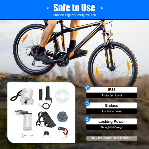 Borstrlös Motor Kit, 3KW Effekt, Hastighetskontrollfunktion,Silverfärgad