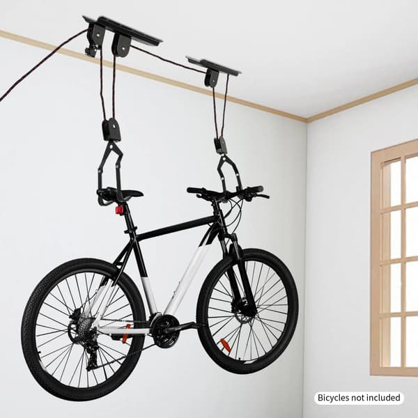 Cykelhejs, 60 kg kapacitet, nemt pulleysystem,sort