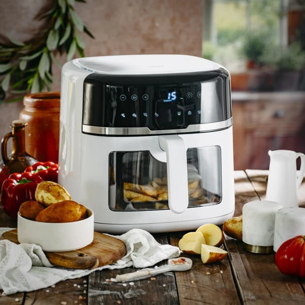Air Fryer, 8L Kapacitet, 9 Madlavningsprogrammer,EU, HVID