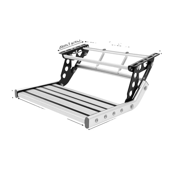 Campare Steg, Fällbar Design, LED-ljusegenskap,Silver