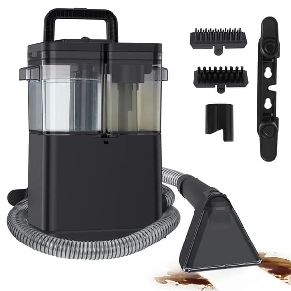 Håndholdt tæpperenser, høj effekt, dual-tank system,450W Sort
