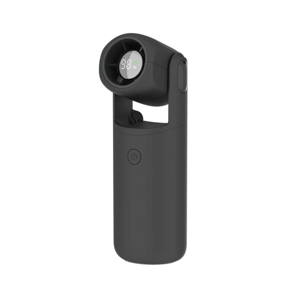 Håndholdt Lommevifte, 3000mAh Batteri, 5 Hastigheder,sort