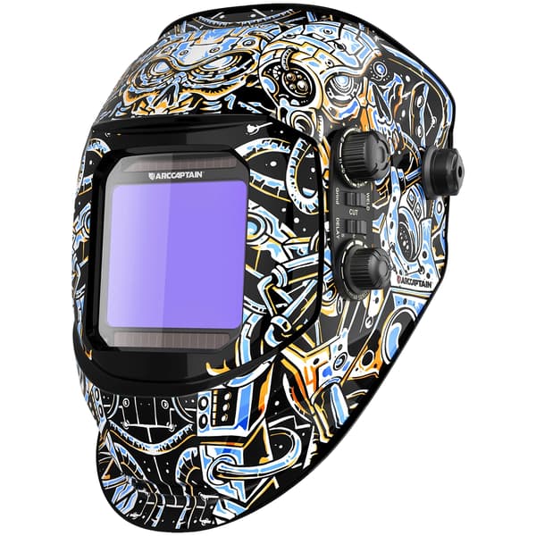 Svetsmask, automatisk nedbländning, stort synfält, A