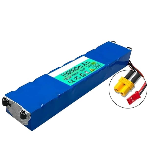 Batteripack för elfordon, 100000mAh kapacitet, 36V spänning,XT30-JST