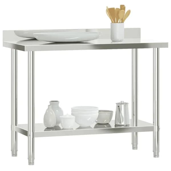 Arbejdsbord, Rustfrit Stål Materiale, Kraftig Design,hær grøn
