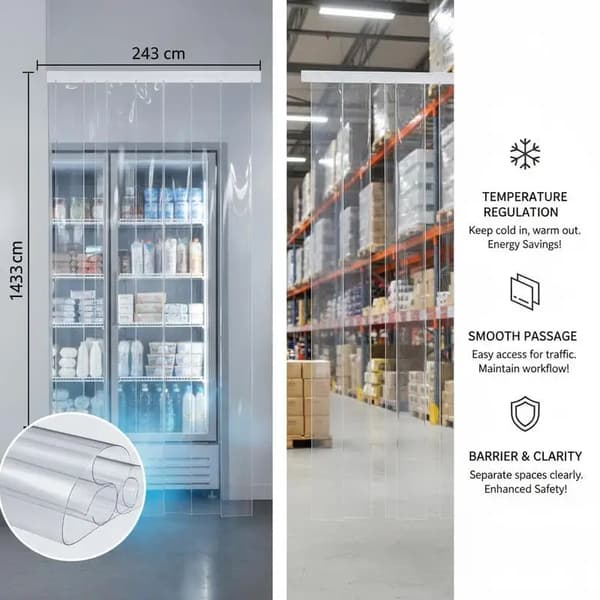 Lamellgardin, PVC-material, 50% överlapp, armégrön