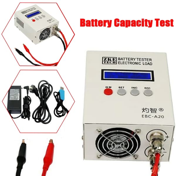 Batterikapacitetstestare, LCD-display, 85W effekt,VIT