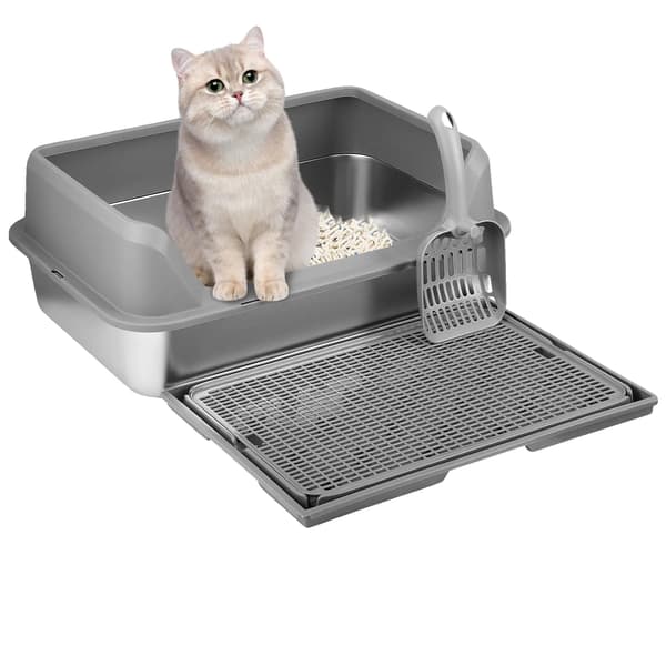 Kattlåda, Rostfritt Stål, Stänksäker Design,A