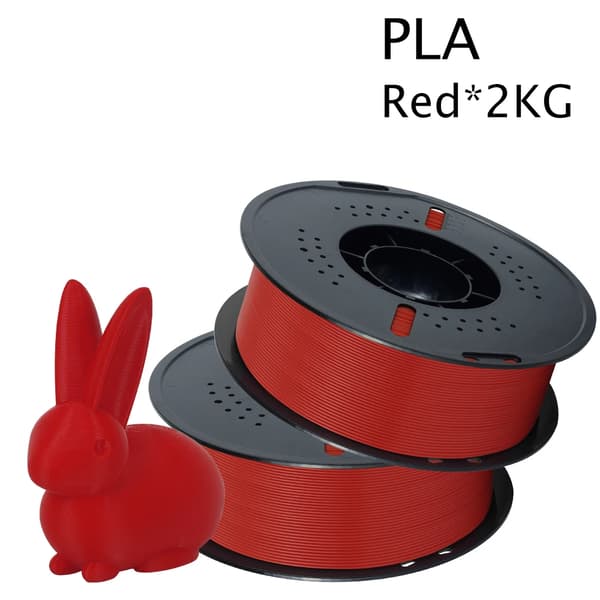 PLA Material, Fast Form, Mångsidig Kompatibilitet,2KG PLA Röd