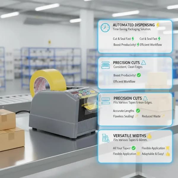 Tejpdispenser, Automatisk drift, Mångsidig kompatibilitet,VIT