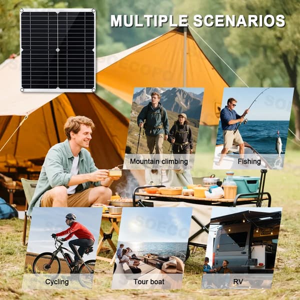 Solsystemset, Dubbeluttag Inverter, Lätta Solpaneler,220V solarsystem