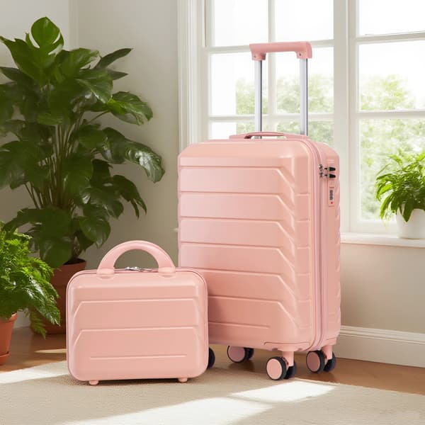 Bagagesæt, Spinner-hjul, Kombinationslås,Pink