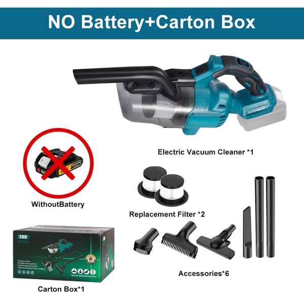 Dammsugare, Sladdlös, Kraftfull Sugförmåga,INGEN BATTERI