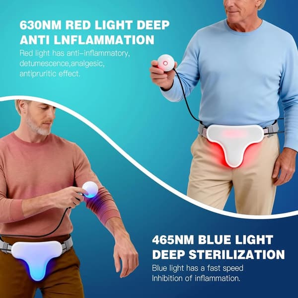 Terapeutisk enhet, Röd och Blå Ljusterapi, Bärbar Design,1 set