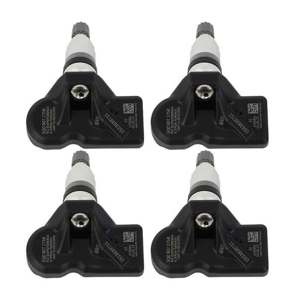 TPMS Sensor Kit, 4 stk, Slidstærk Kontrolenhed,sort