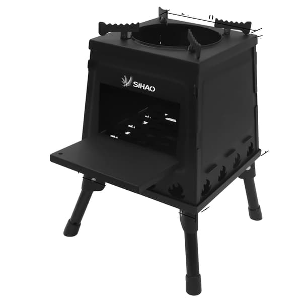 Brændeovn, Rustfrit Stål, Effektiv Opvarmning,T300 Medium