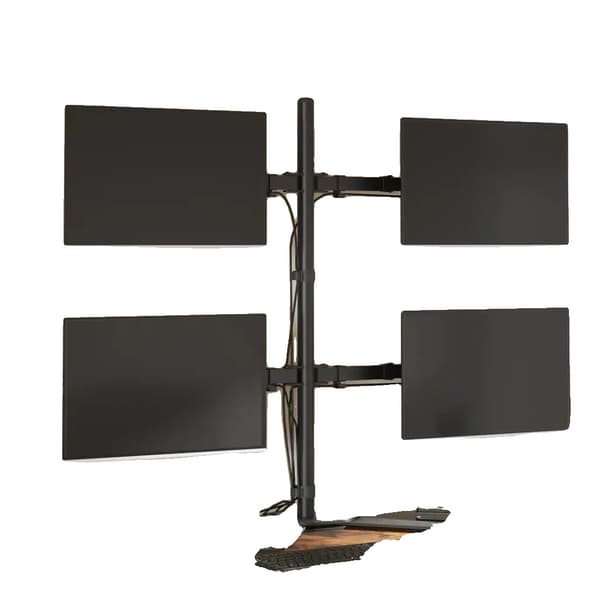 Monitorställ, Justerbar Höjd, Robust Stål Design,Svart