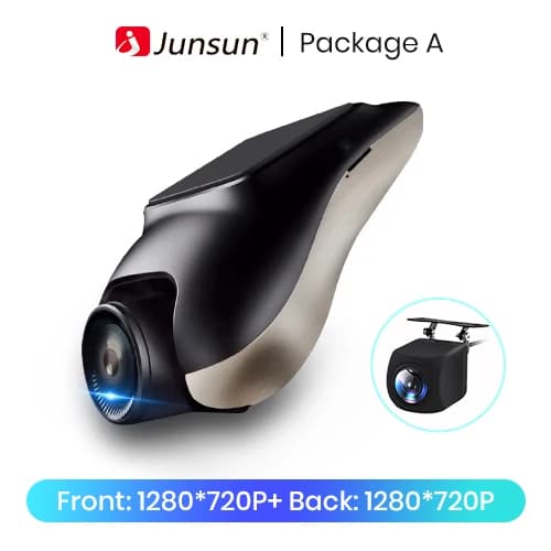 Dashcam, 720P opløsning, nattevisionskapacitet,64G-b, 720P Front og Back-a
