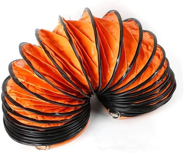 Ventilationsslang, Flexibel PVC, 5 Meter Lång,Orange