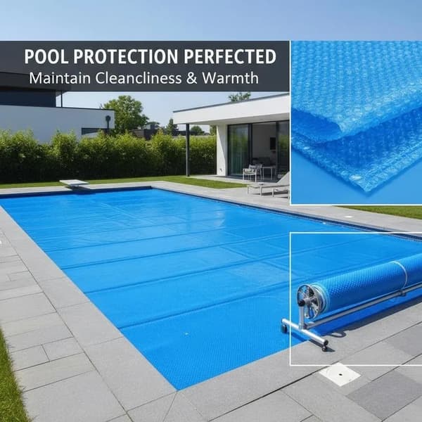 Poolöverdrag, Väderbeständigt, Lätt Installation,Blå