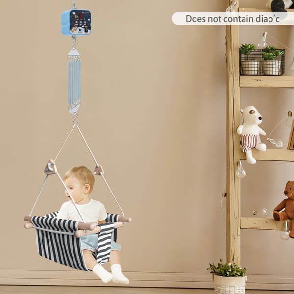 Babyswingkontroll, 9-hastighets vibration, fjärrkontrollfunktion,Blå