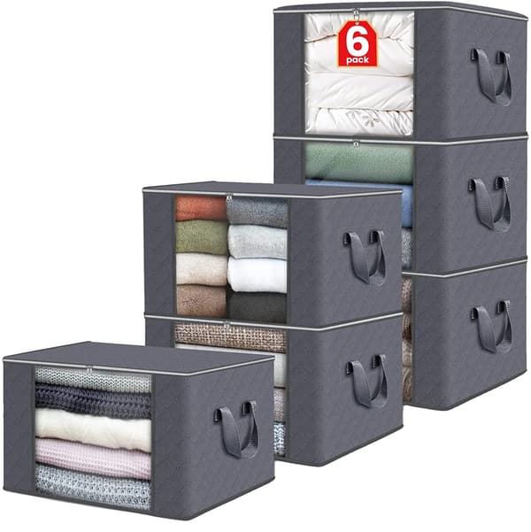 Förvaringsväska, Stor Kapacitet, Fällbar Design,Grå-6ST-60L