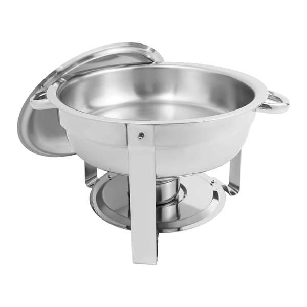 Chafing Dish Sæt, 4-delt Sæt, 4,5L Kapacitet pr. Skål, Rustfrit Stål Materiale, Energi Effektiv Varme Kilde, Ideel til Catering