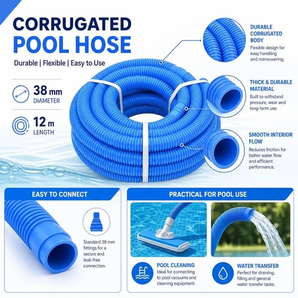 Poolslange, Holdbart PVC-materiale, Høj ydeevne,hær grøn