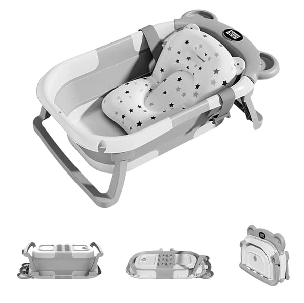Babytub, Realtids temperatur sensor, Sammanfallande design,GRÅ