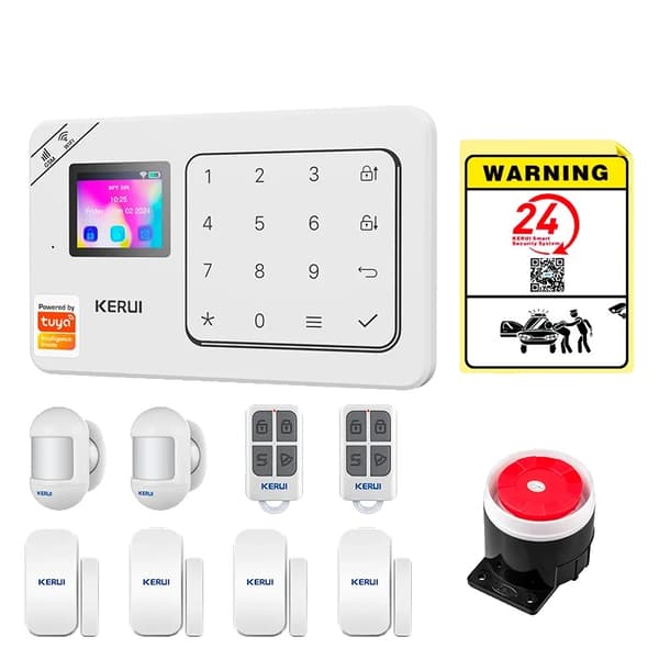 Tyverialarm System, Trådløs Forbindelse, Stemmeaktivering,EU stik-d, alarmsæt 3