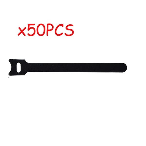 Kabelbindere, Genanvendelige, Alsidige Organisator,50stk Sort