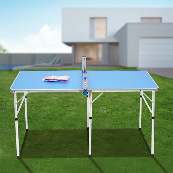 Bordtennisbord, Foldbart Design, Stabil Spilfunktioner,Blå