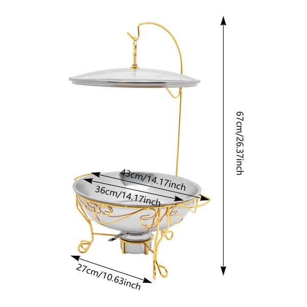 Chafing Dish, Modern Design, 6L Kapacitet,Silver