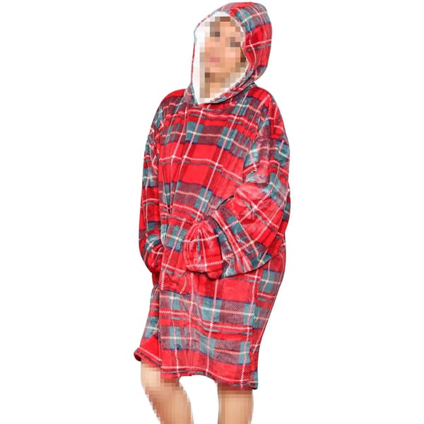 Hætte sweatshirt, oversized komfort, kængurulomme,Rød