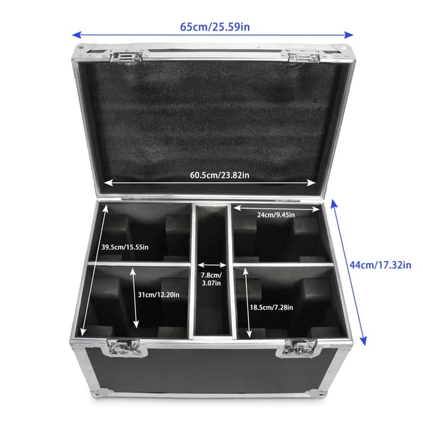 Flight Case, Robust Beskyttelse, Nem Mobilitet,Sort