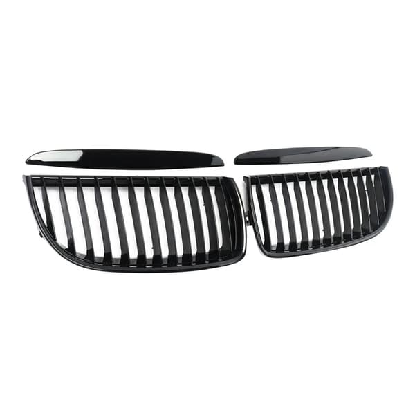 Frontbumpergrill, Nem installation, Forbedret luftstrøm,Glansende Sort