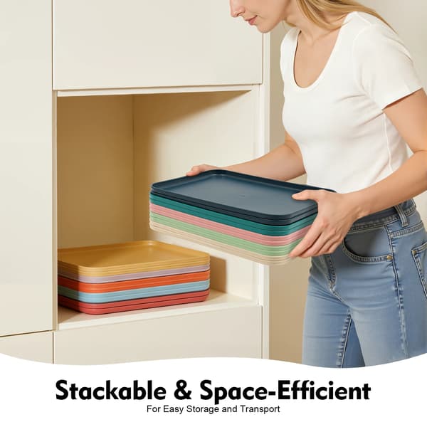 Matserveringsbrickor, Stapelbar design, Diskmaskinssäker,färgglad