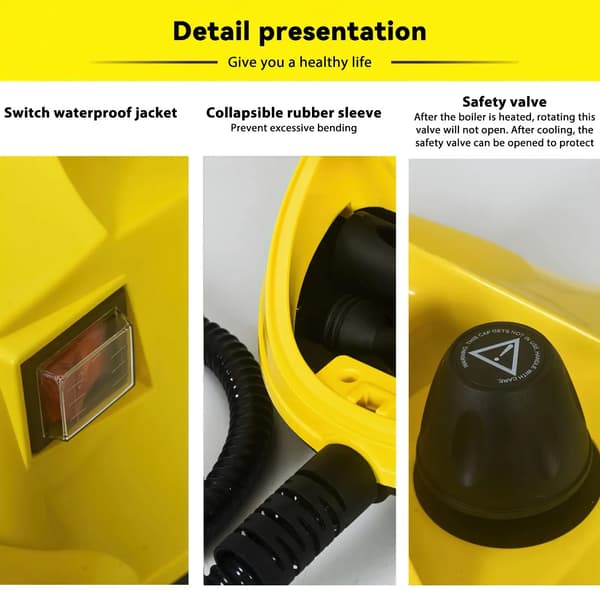 Ångtvätt, Hög Temperatur, Bärbar Design,EU