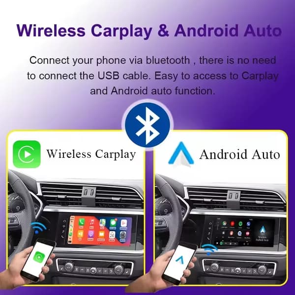Trådløs CarPlay, Android Auto Support,Til Audi A1 Q3 19-21