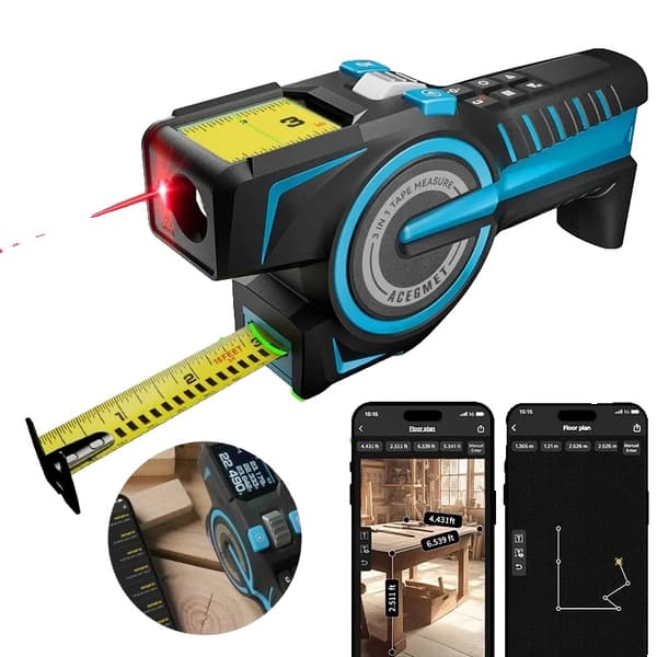 Måleapparat, Bluetooth-forbindelse, Smart Skitseringsapp,100m
