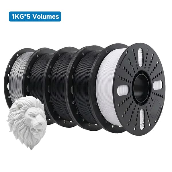 3D-printer filament, PETG-material, 1,75 mm diameter,PETG-3BK-1WT-1GY