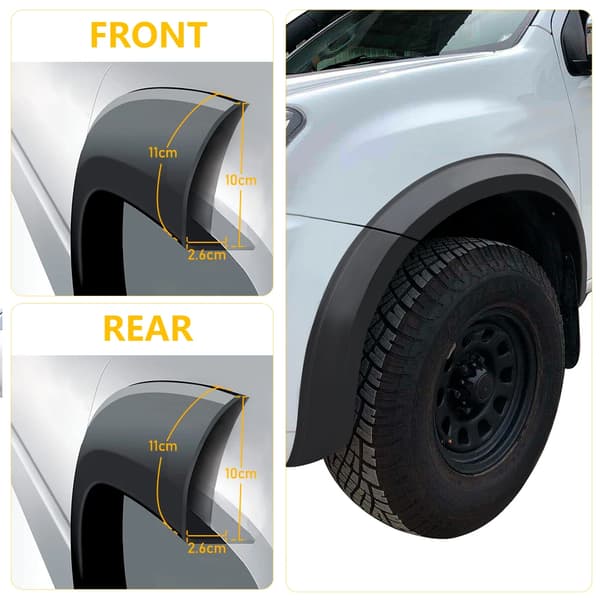 Fender Flares, Holdbart ABS Materiale, Nem Installation,skærmforlængelser