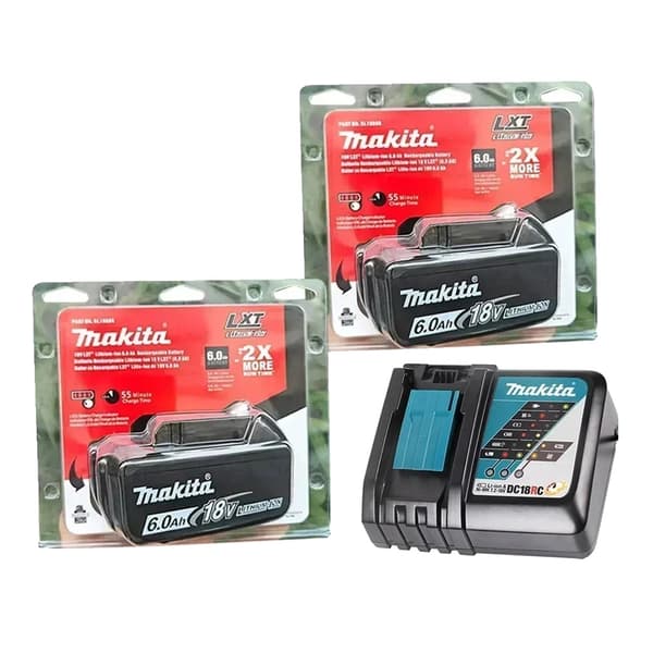 Litiumjonbatteri, 6000mAh kapacitet, LED-indikator, 6.0Ahx2 LaddareX1-DK