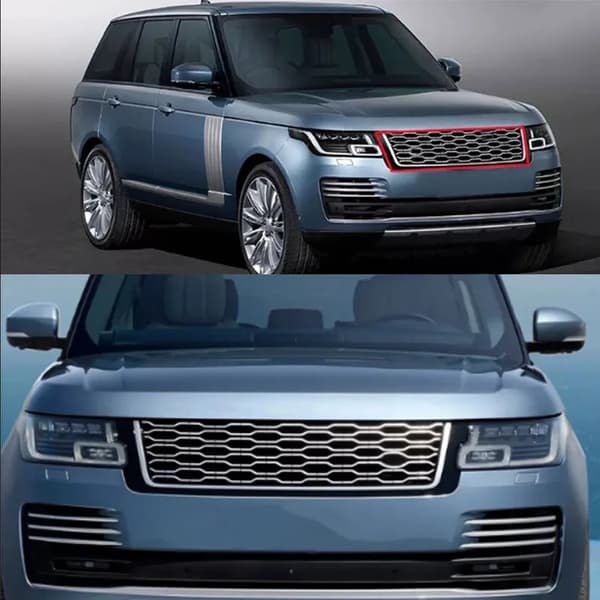 Frontgitter, Kompatibel med Land Rover Vogue 2013-2017, Holdbart ABS-materiale,Sort